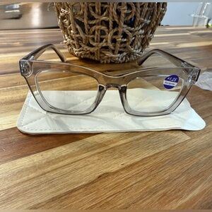 NEW Clear-gray Rectangular blue light filter Glasses